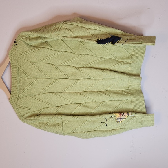 EBOSSY Women’s Cable Knit Long Sleeve Embroidered Cardigan, size M - Picture 2 of 12